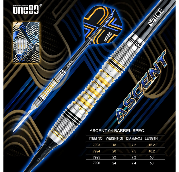 One80 - Ascent 04 -Steeldarts, Gewicht: 22, 7 image