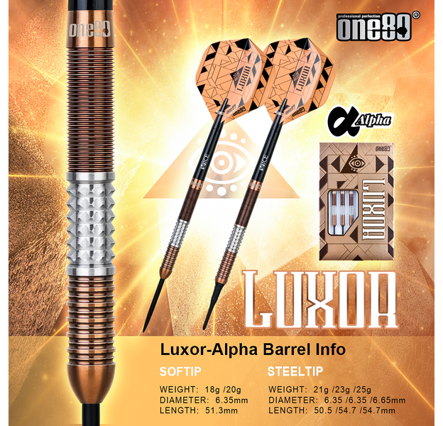 One80 - Luxor Alpha - Steeldarts, Gewicht: 25, 10 image