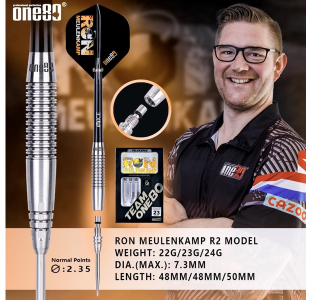 One80 - Ron Meulenkamp R2 - Steeldarts, Gewicht: 24, 10 image