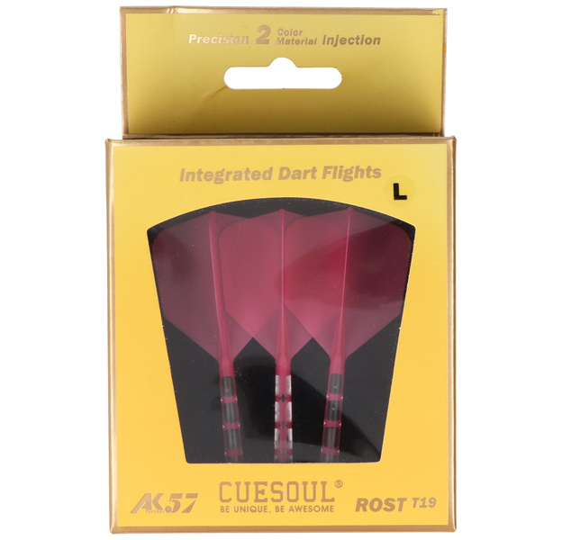 Cuesoul integrierte Dart Flights AK7, Standard L, pink transparent, 8 image