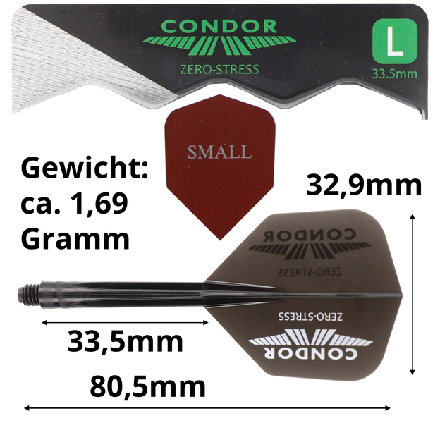 Condor Dartflight Zero Stress, mit Aufdruck, Small L, 33,5mm, 6 image