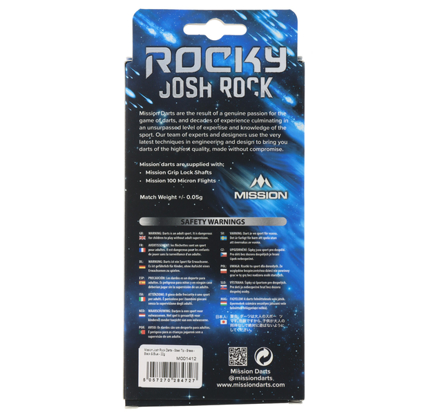 Josh Rock Steeldart Brass, schwarz blau, 22gr, 7 image