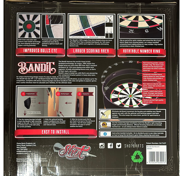 Shot Bandit Dartboard mit der weißen Spinne, 6 image