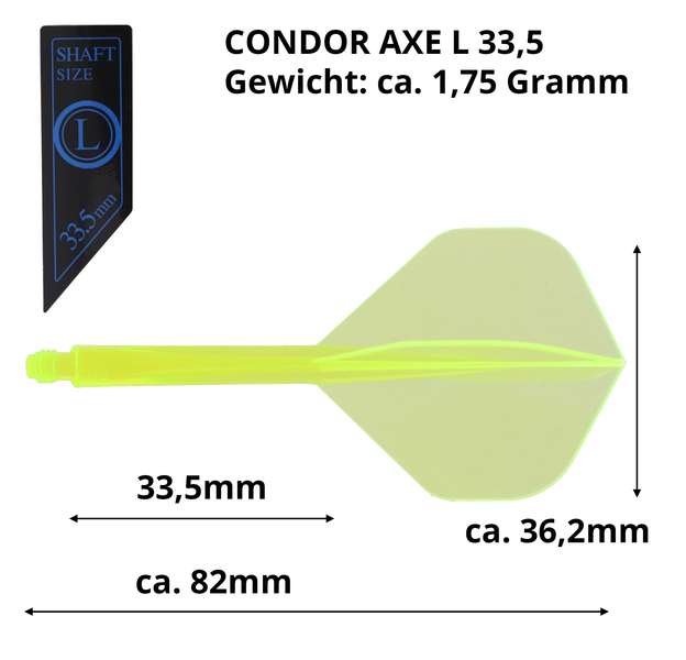 Condor AXE, gelb, Standard Gr. L, 33,5mm, 6 image