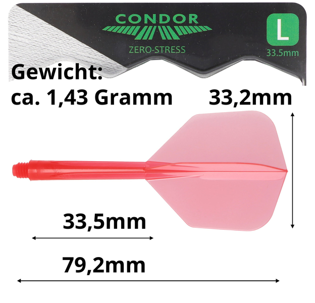Condor Dartflight Zero Stress, Small L, Rot, Gr. L, 33,5mm, 7 image