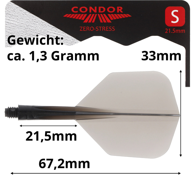 Condor Dartflight Zero Stress, Small S, short, Schwarz, Gr. S, 21,5mm, 6 image
