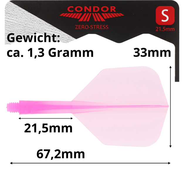 Condor Dartflight Zero Stress, Small S, short, Pink, Gr. S, 21,5mm, 5 image