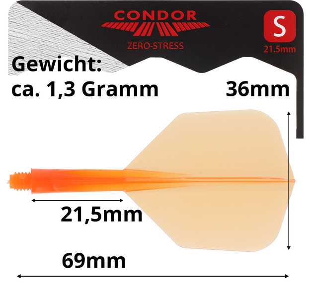 Condor Dartflight Zero Stress, Small S, short, Orange, Gr. S, 21,5mm, 6 image