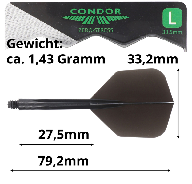 Condor Dartflight Zero Stress, Small L, Schwarz, Gr. L, 33,5mm, 6 image