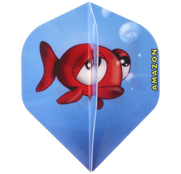 Motiv Fisch 3D Life, Dart Flight hellblau mit Motiv, 3 Stück, 5 image
