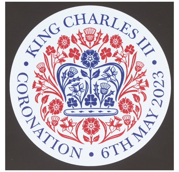König Charles der III Darttasche schwarz mit Druck die Krone, 7 image