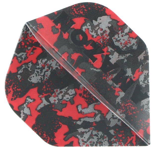Dart Flights Camouflage rot grau Standard No.2, 44x36mm, 2 image
