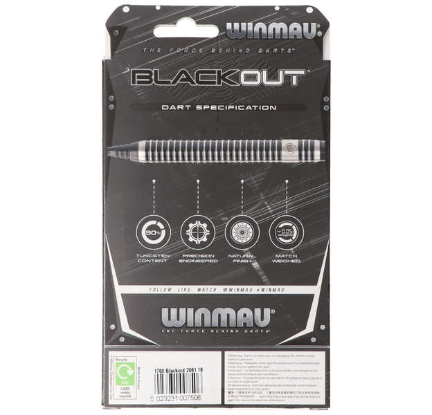 Winmau Blackout Softdart silber schwarz, 18 Gramm, 8 image