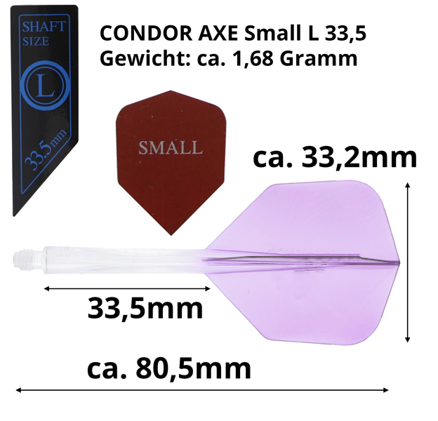 Condor AXE, transparent lila, Gr. L, small, 33,5mm, 6 image