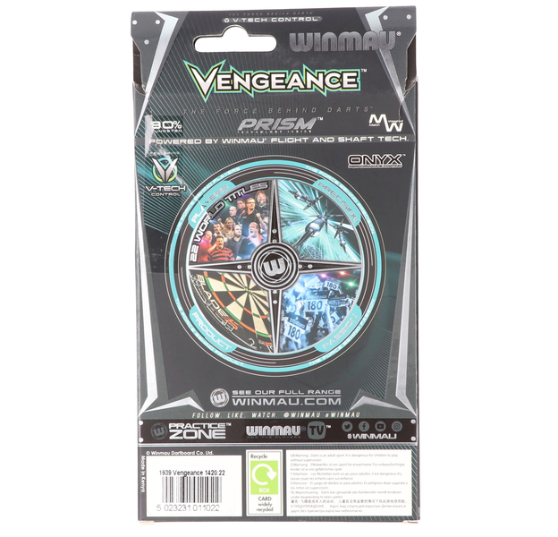Vengeance 1420 Steeldart, Winmau, 90% Tungsten, 22 Gramm, 8 image
