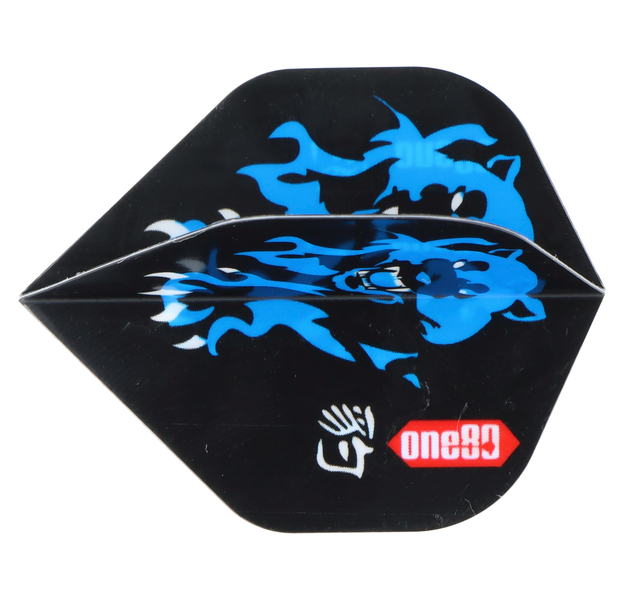 Dart Flights schwarz mit dem blauen Panther, 3 image