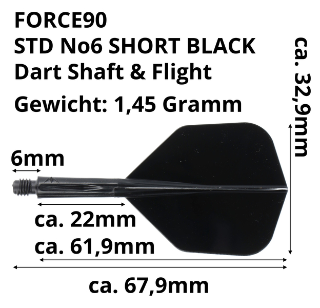 Force 90, Flight & Shaft System, short, No.6, schwarz, 6 image