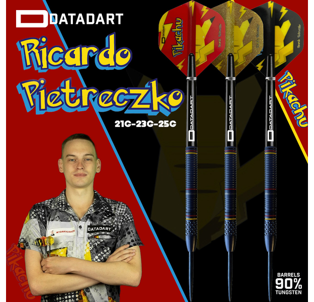 Data Dart Ricardo "Pickachu" Pietreczko Steeldarts, Gewicht: 23, 4 image