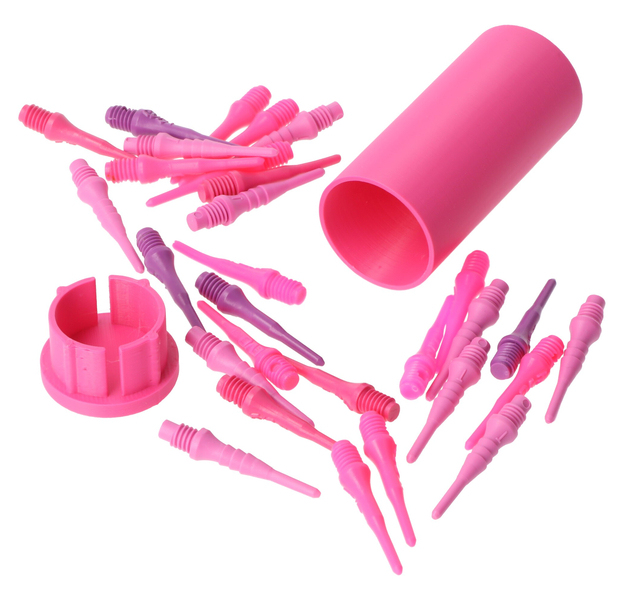 Dartröhrchen mini für Spitzen, pink, mit extrem haltbaren Deckel, 2 image