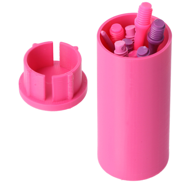 Dartröhrchen mini für Spitzen, pink, mit extrem haltbaren Deckel, 4 image
