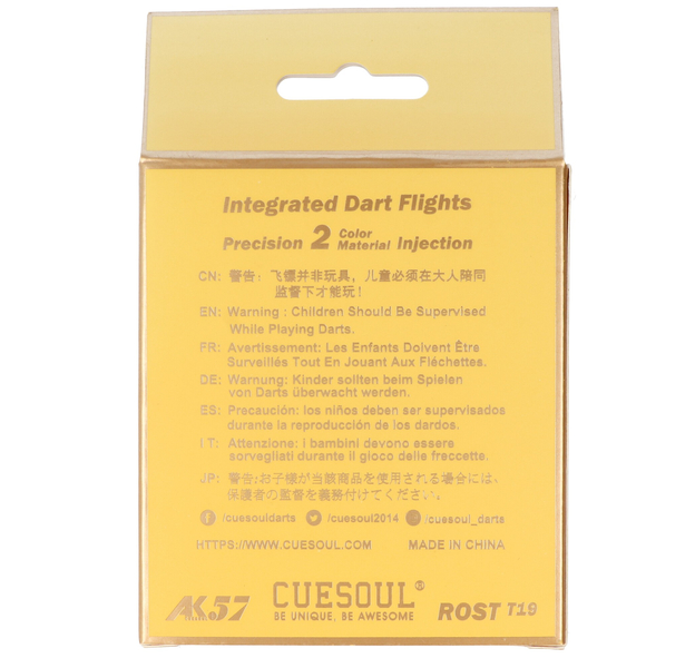 Cuesoul integrierte Dart Flights AK57, L 33.5mm, gelb transparent, 9 image