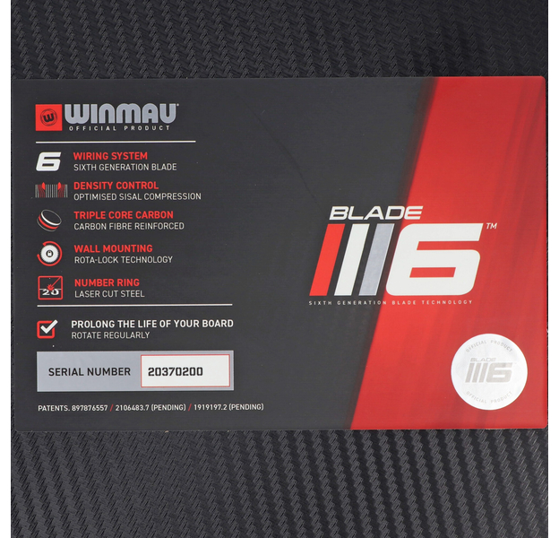 Winmau Blade 6 Triple Core Carbon Dartboard, 3032, 7 image