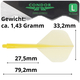 Condor Dartflight Zero Stress, Standard L, long, transparent gelb, 33,5mm, 6 image